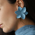 Blue Blossom Ceramic Earrings