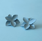 Blue Blossom Ceramic Earrings