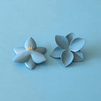 Blue Blossom Ceramic Earrings