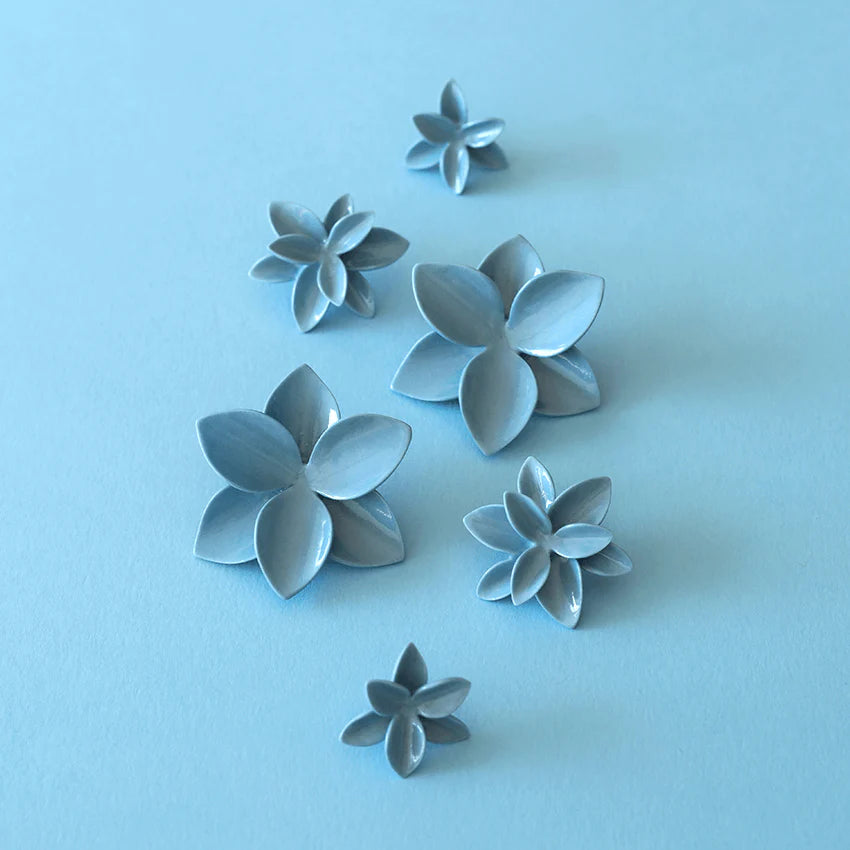 Blue Blossom Ceramic Earrings