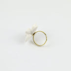 Ivory Blossom Ceramic Ring