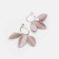 Lavender Breeze Triple Petal Porcelain Earrings