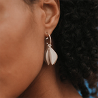 Lavender Breeze Triple Petal Porcelain Earrings