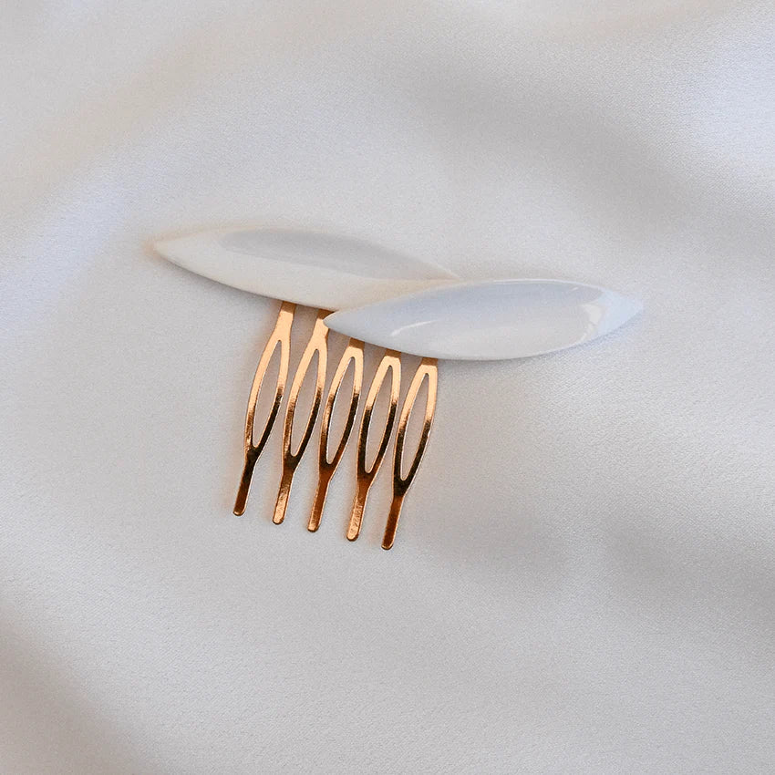Lily Petal Ceramic Hair Comb