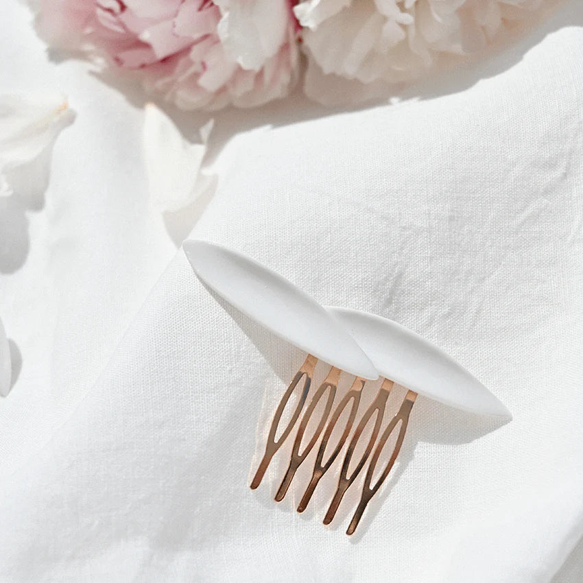 Lily Petal Ceramic Hair Comb