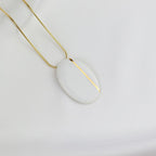 Linen Oval Necklace
