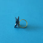 Navy Blossom Ceramic Ring