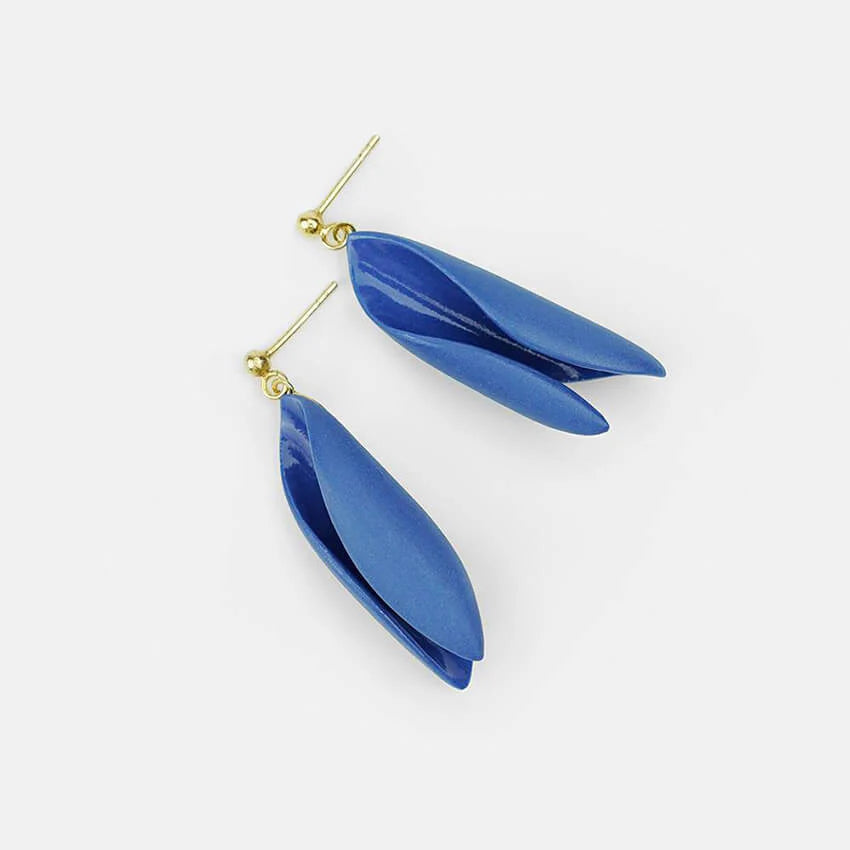 Ocean Bud Drop Porcelain Earrings
