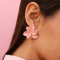 Peach Blossom Porcelain Stud Earrings