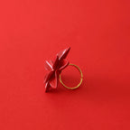 Scarlet Blossom Ceramic Ring