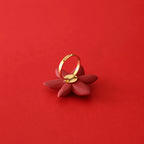 Scarlet Blossom Ceramic Ring
