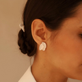 White Petal Stud Earrings